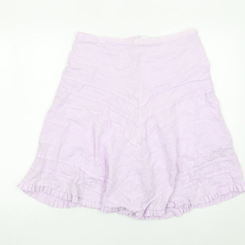 Bay Women’s Purple Cotton A-Line Knee Length Skirt Size 14