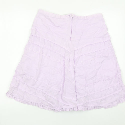 Bay Women’s Purple Cotton A-Line Knee Length Skirt Size 14