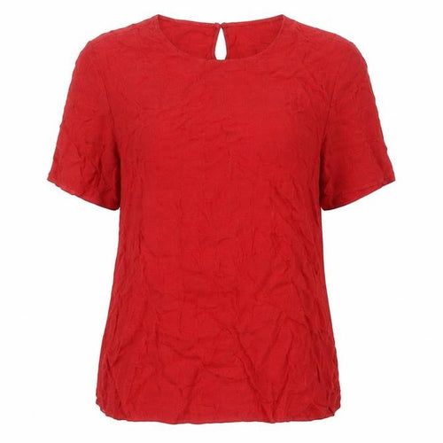 Marks and Spencer Women’s Red Short Sleeve Cupro Blouse UK 10