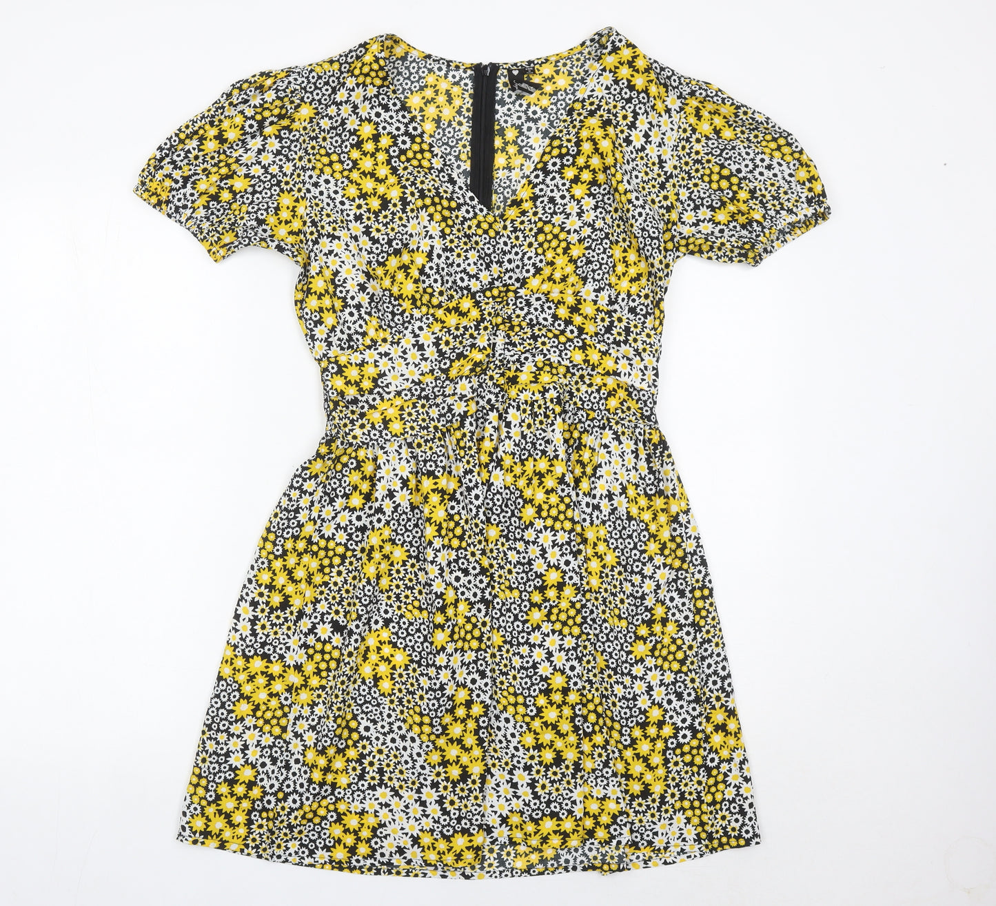 Influence Womens Multicoloured Floral Short A-Line Dress Size 12