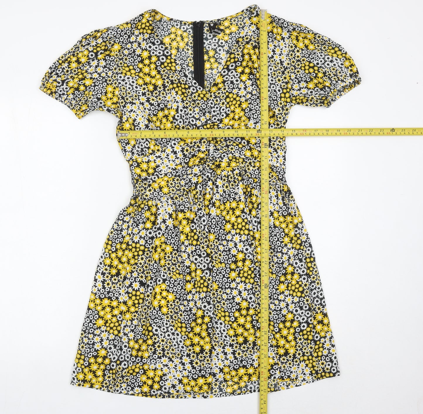 Influence Womens Multicoloured Floral Short A-Line Dress Size 12
