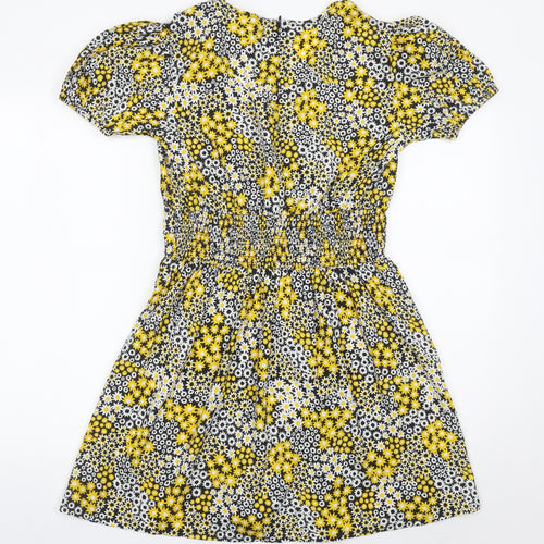 Influence Womens Multicoloured Floral Short A-Line Dress Size 12