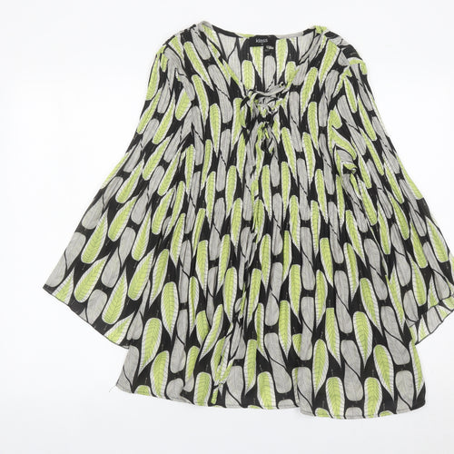 Klass Women’s Multicoloured Leaf Print Tunic Blouse Size 12