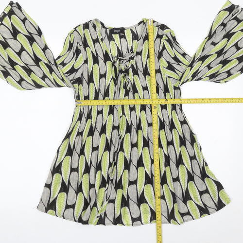 Klass Women’s Multicoloured Leaf Print Tunic Blouse Size 12
