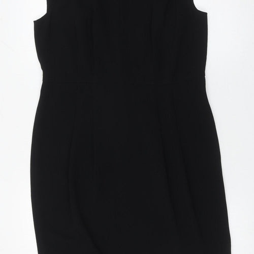 Marks and Spencer Women Black 14 Sheath Knee Length Dress