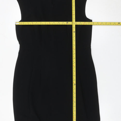 Marks and Spencer Women Black 14 Sheath Knee Length Dress