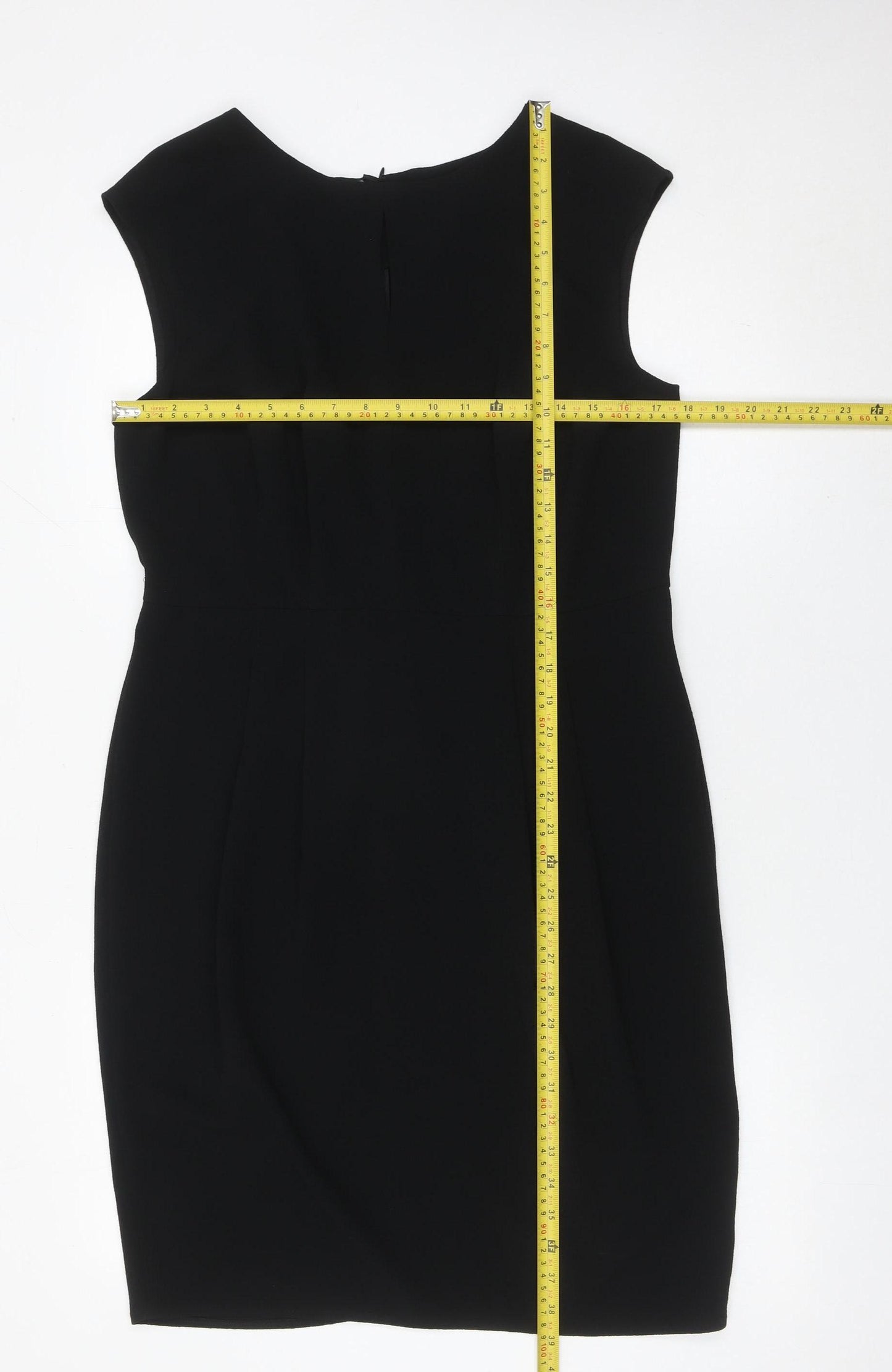 Marks and Spencer Women Black 14 Sheath Knee Length Dress