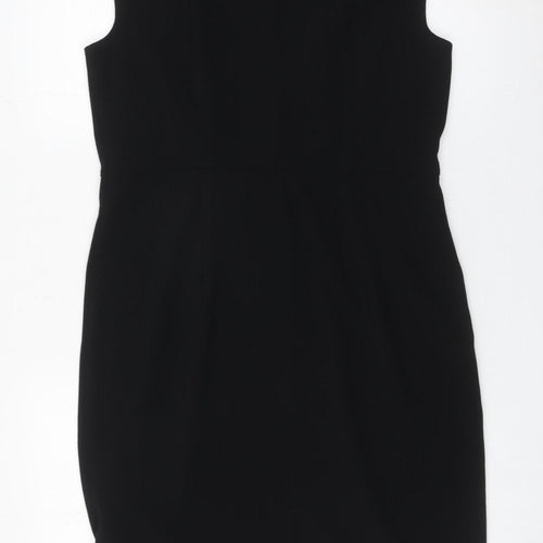 Marks and Spencer Women Black 14 Sheath Knee Length Dress