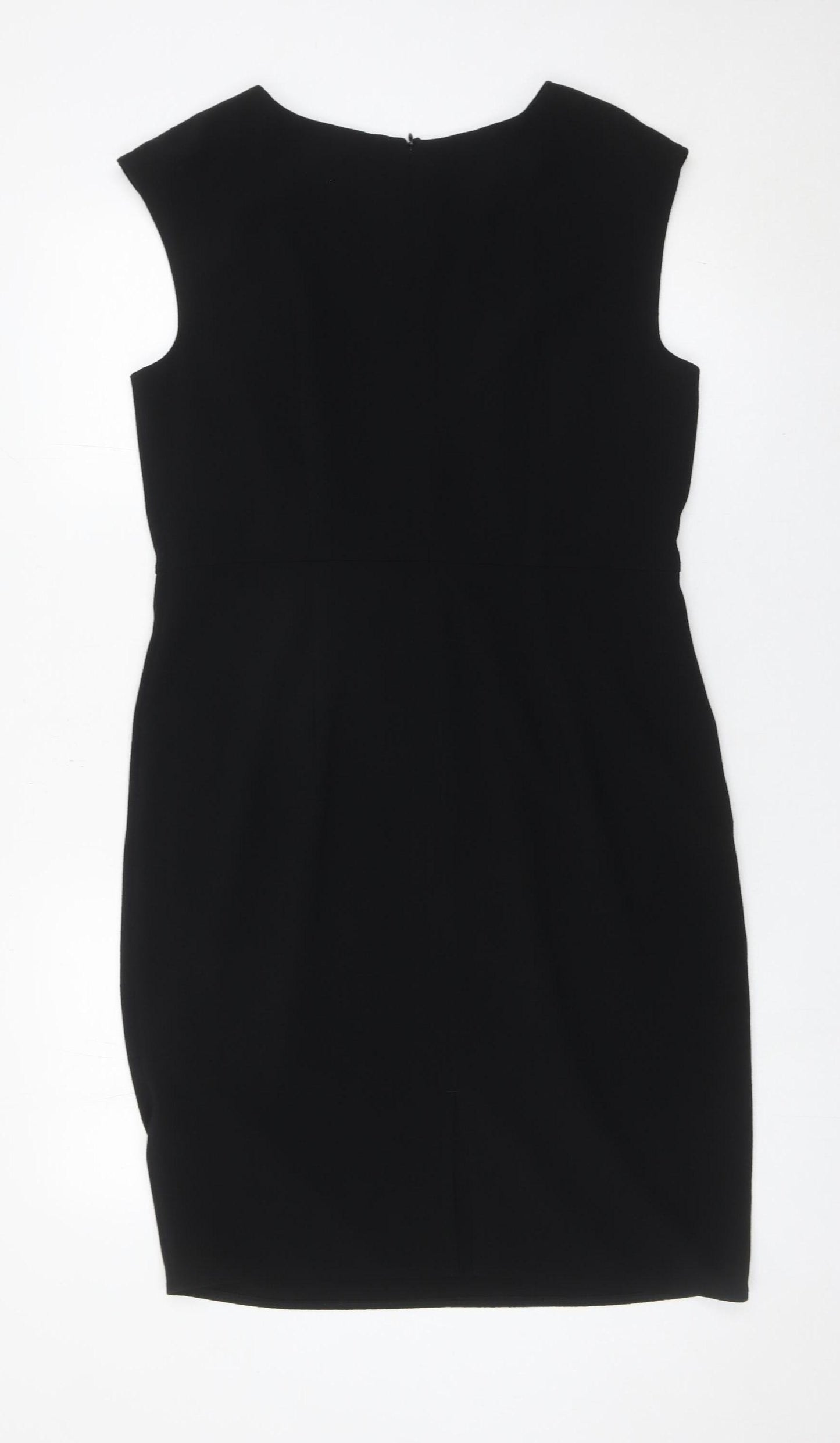 Marks and Spencer Women Black 14 Sheath Knee Length Dress