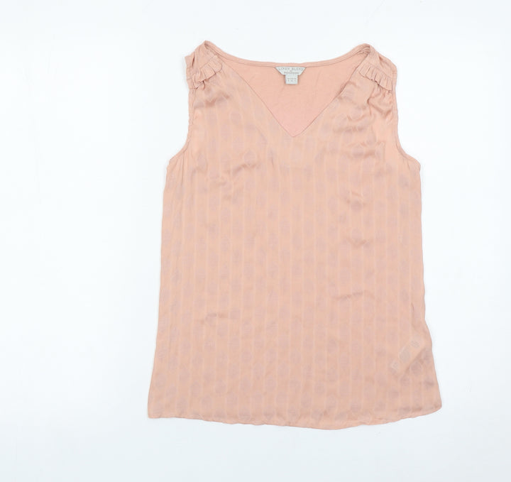 Monsoon Women’s Pink Linen Blend Sleeveless Blouse Size 8