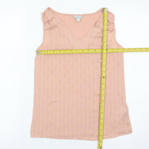 Monsoon Women’s Pink Linen Blend Sleeveless Blouse Size 8