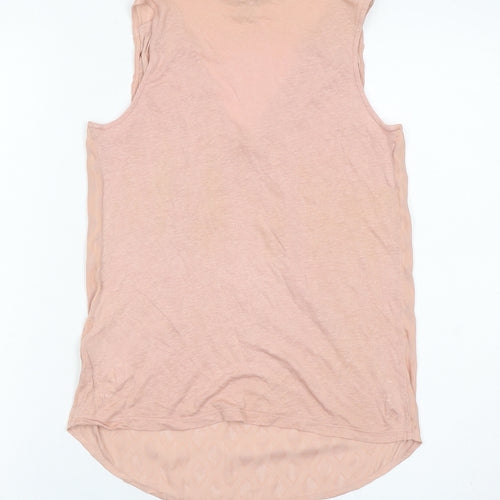 Monsoon Women’s Pink Linen Blend Sleeveless Blouse Size 8