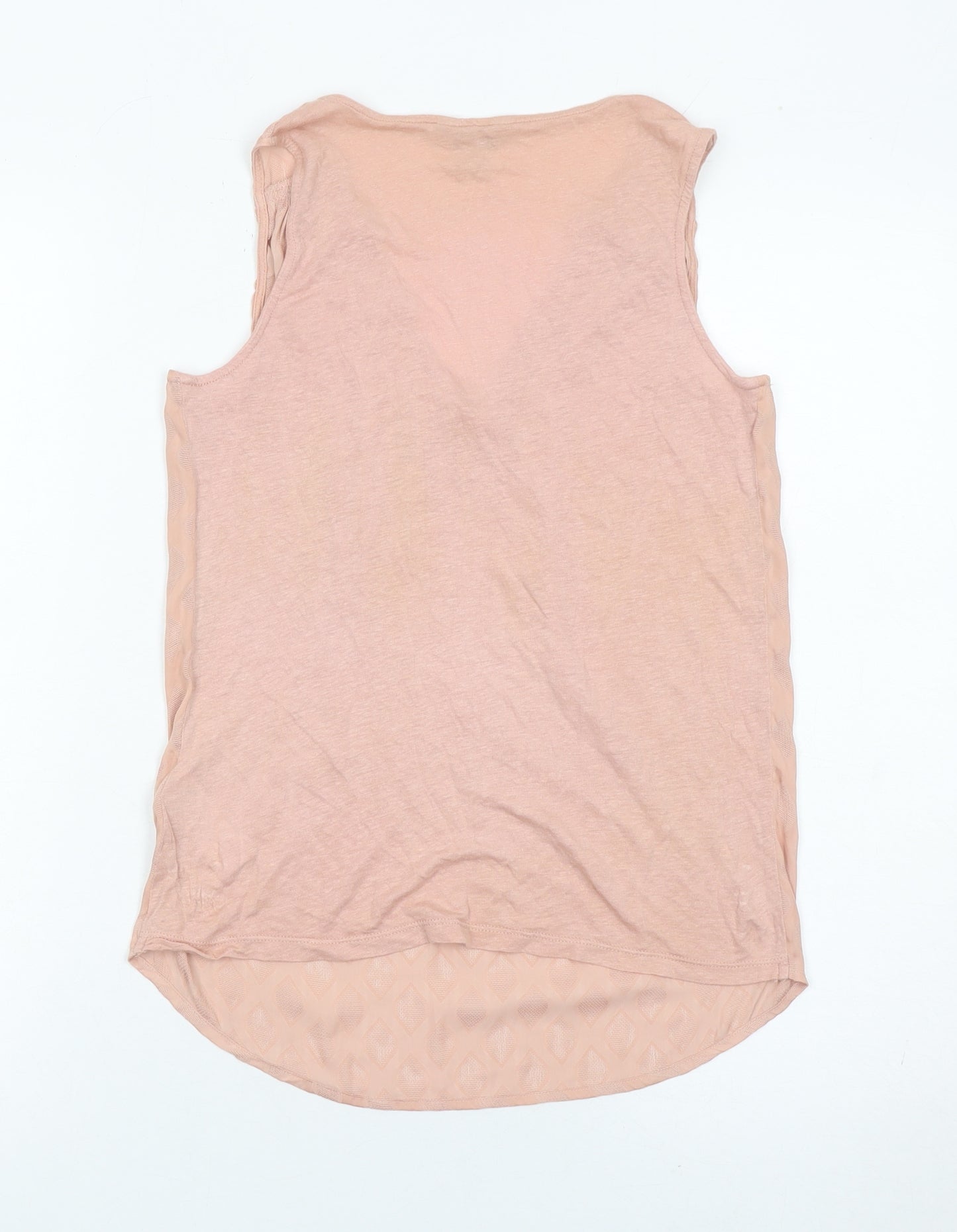 Monsoon Women’s Pink Linen Blend Sleeveless Blouse Size 8