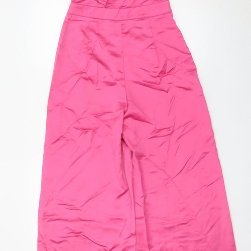 In The Style Women’s Pink Halter Wide-Leg Jumpsuit Size 8