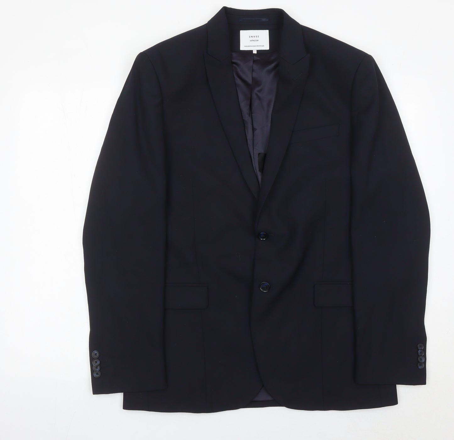 EnvEe Collection Men's Navy 40R Suit Jacket Classic Fit