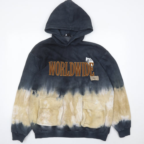 BoohooMAN Men’s Multicoloured Tie Dye Pullover Hoodie S