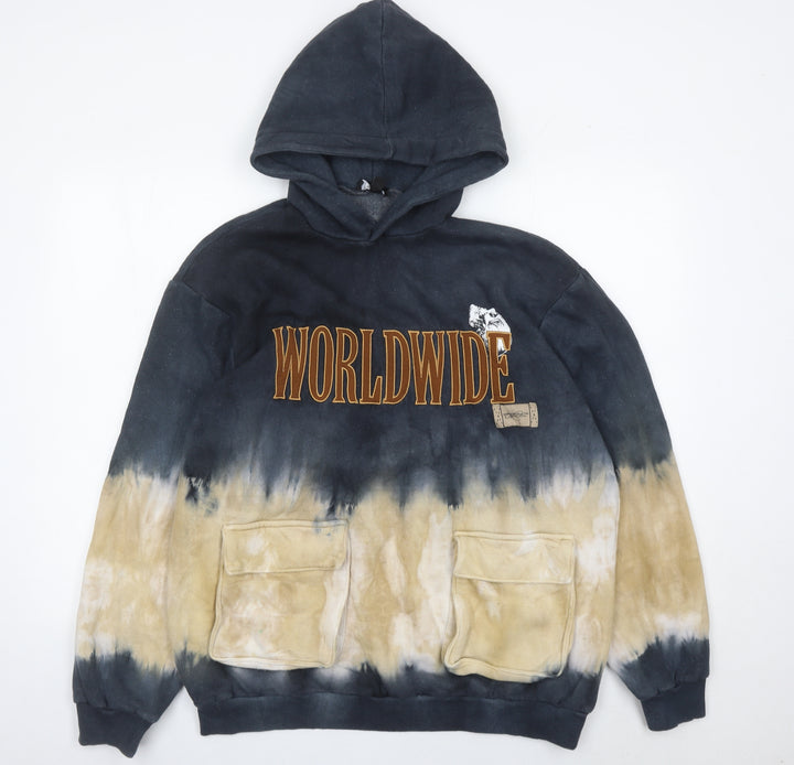BoohooMAN Men’s Multicoloured Tie Dye Pullover Hoodie S