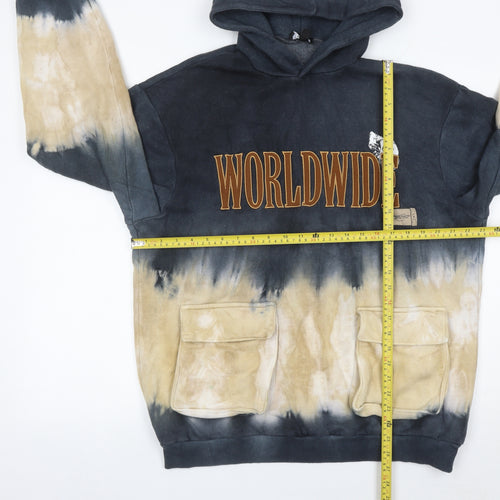 BoohooMAN Men’s Multicoloured Tie Dye Pullover Hoodie S