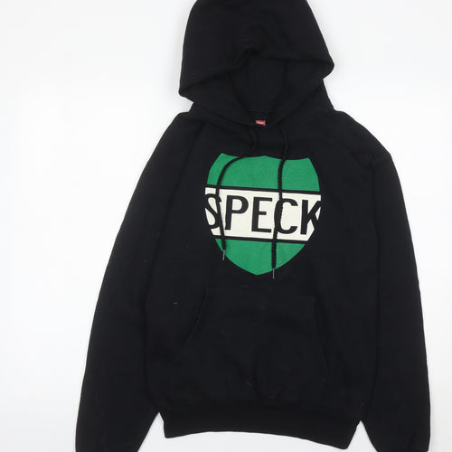 Hanes Women’s Black Pullover Hoodie Size S Graphic Logo Sweatshirt