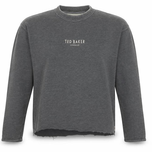 Ted Baker Men’s Grey Logo Sweatshirt Pullover Size L Crew Neck Cotton