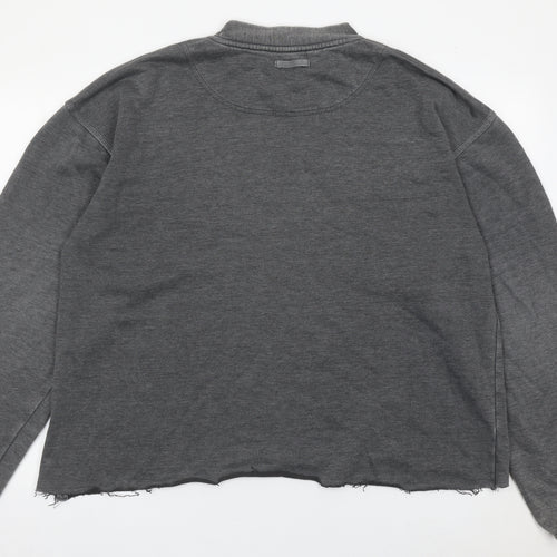 Ted Baker Men’s Grey Logo Sweatshirt Pullover Size L Crew Neck Cotton