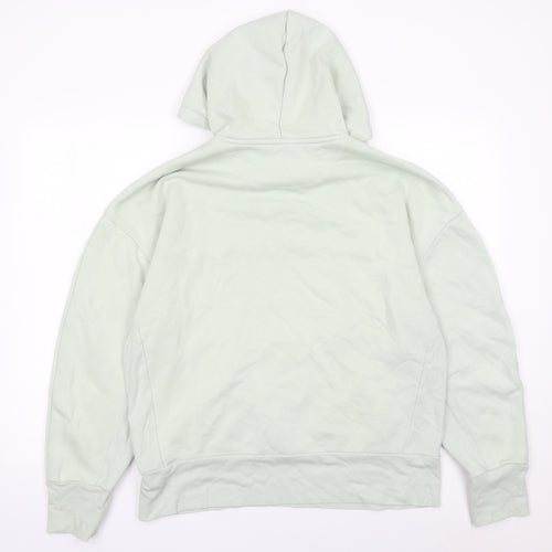 Adidas Women's Green Hoodie Medium Pullover Organic Cotton Blend