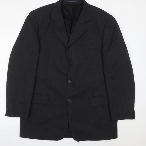 Falabella Men's Grey with Red Wool Blazer Jacket Size 40 Regular Fit
