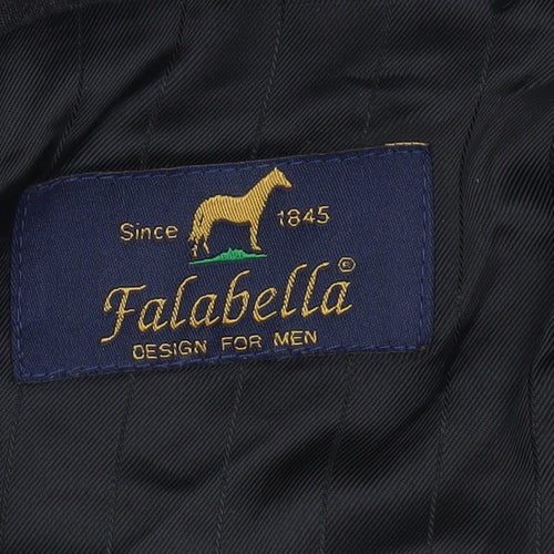 Falabella Men's Grey with Red Wool Blazer Jacket Size 40 Regular Fit