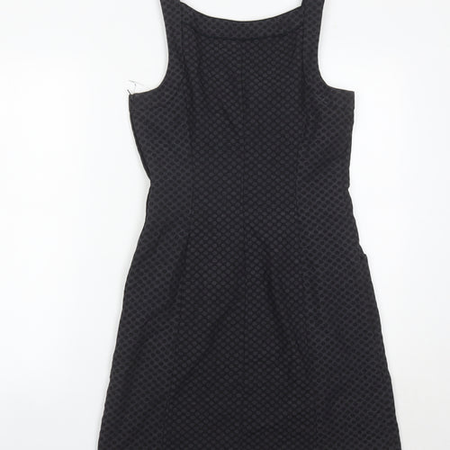 Next Women’s Black Geometric Sheath Dress Size 8 Sleeveless