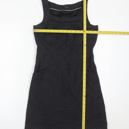 Next Women’s Black Geometric Sheath Dress Size 8 Sleeveless