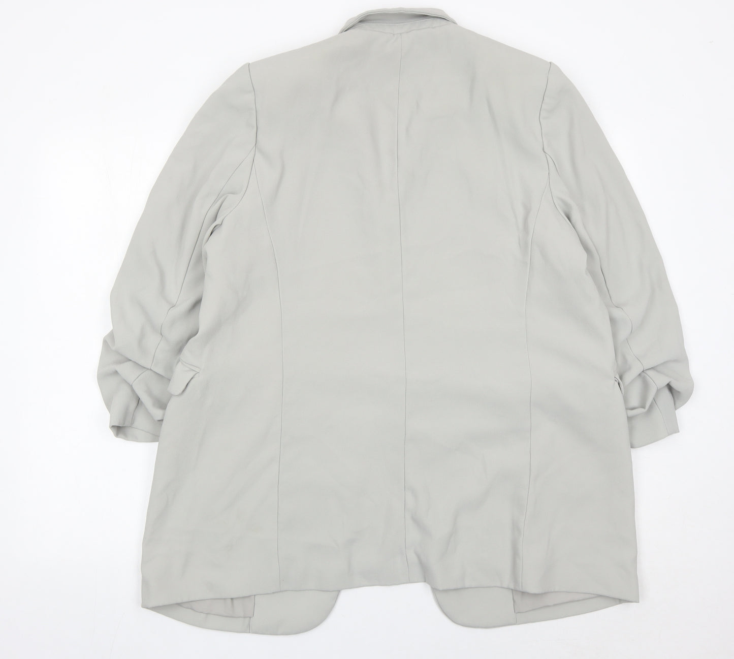 Marks and Spencer Women Grey Size 16 Regular Fit Blazer Jacket