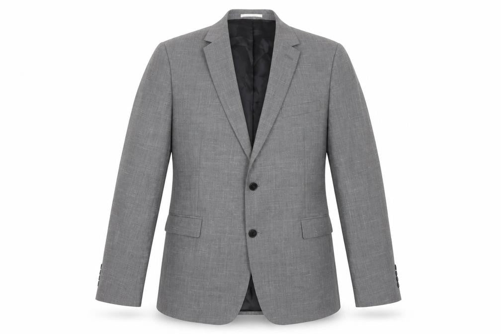 Kin Men’s Grey Wool Blend 44R Blazer Jacket Two Button Notch Lapel