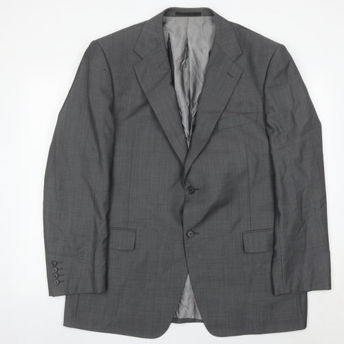 Marks and Spencer Men's Grey Wool Blazer Jacket 44in Chest Medium