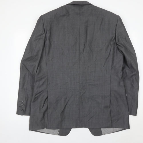 Marks and Spencer Men's Grey Wool Blazer Jacket 44in Chest Medium