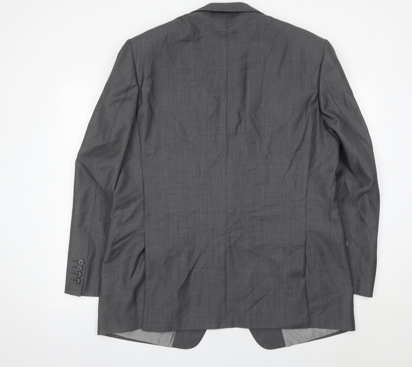 Marks and Spencer Men's Grey Wool Blazer Jacket 44in Chest Medium