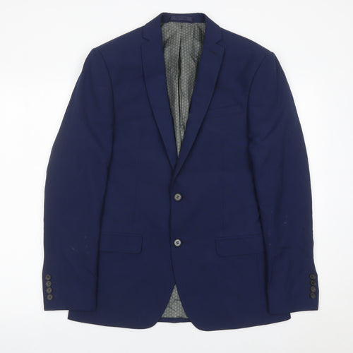 Limehaus Men's Blue Slim Blazer Jacket 38 Chest Regular Fit