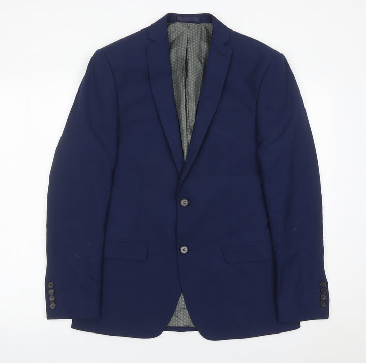 Limehaus Men's Blue Slim Blazer Jacket 38 Chest Regular Fit