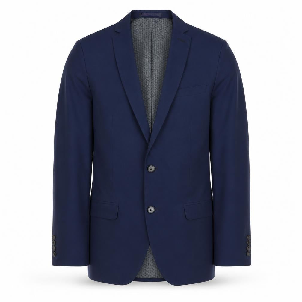 Front view of Limehaus Men's Blue Slim Blazer Jacket 38 Chest Regular Fit