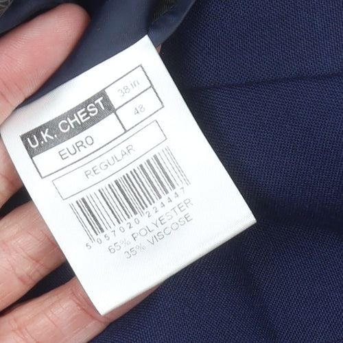 Limehaus Men's Blue Slim Blazer Jacket 38 Chest Regular Fit