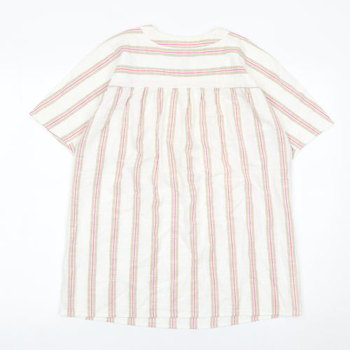 Lands' End Women’s Multicoloured Striped Tunic Blouse S