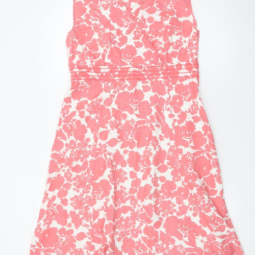Maine New England Women's Pink Floral A-Line Dress Size 14