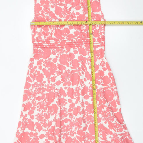 Maine New England Women's Pink Floral A-Line Dress Size 14