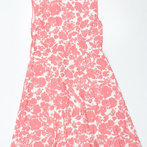 Maine New England Women's Pink Floral A-Line Dress Size 14