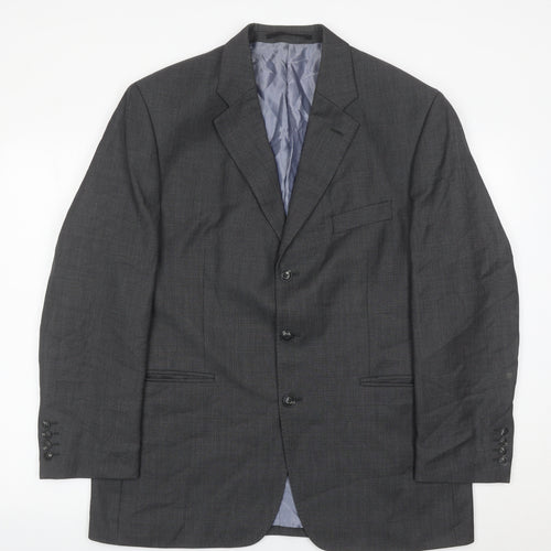 Austin Reed Men’s Grey Wool Blazer Jacket Size 42 Regular Fit