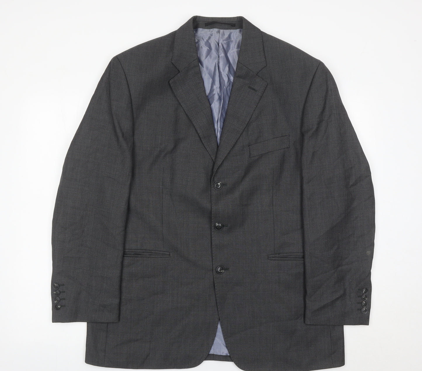 Austin Reed Men’s Grey Wool Blazer Jacket Size 42 Regular Fit