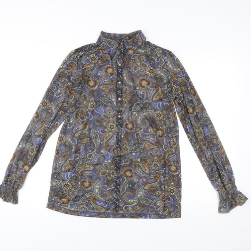 Mango Suit Womens Multicoloured Paisley Blouse Size 12 Tunic Style