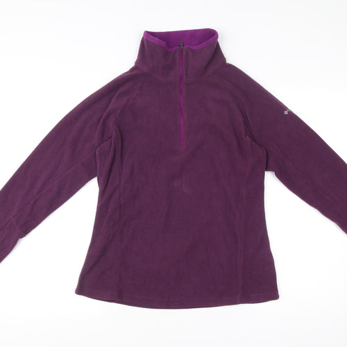 Columbia Womens Purple Fleece Pullover Sweatshirt M Hiking Outdoor