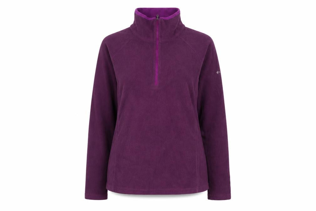 Columbia Womens Purple Fleece Pullover Sweatshirt M Hiking Outdoor