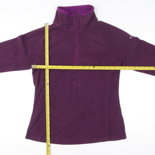 Columbia Womens Purple Fleece Pullover Sweatshirt M Hiking Outdoor
