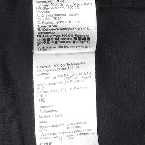 Decathlon Women Black XS Long Sleeve Mock Neck Sports Top